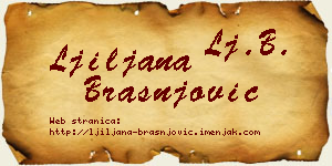 Ljiljana Brašnjović vizit kartica